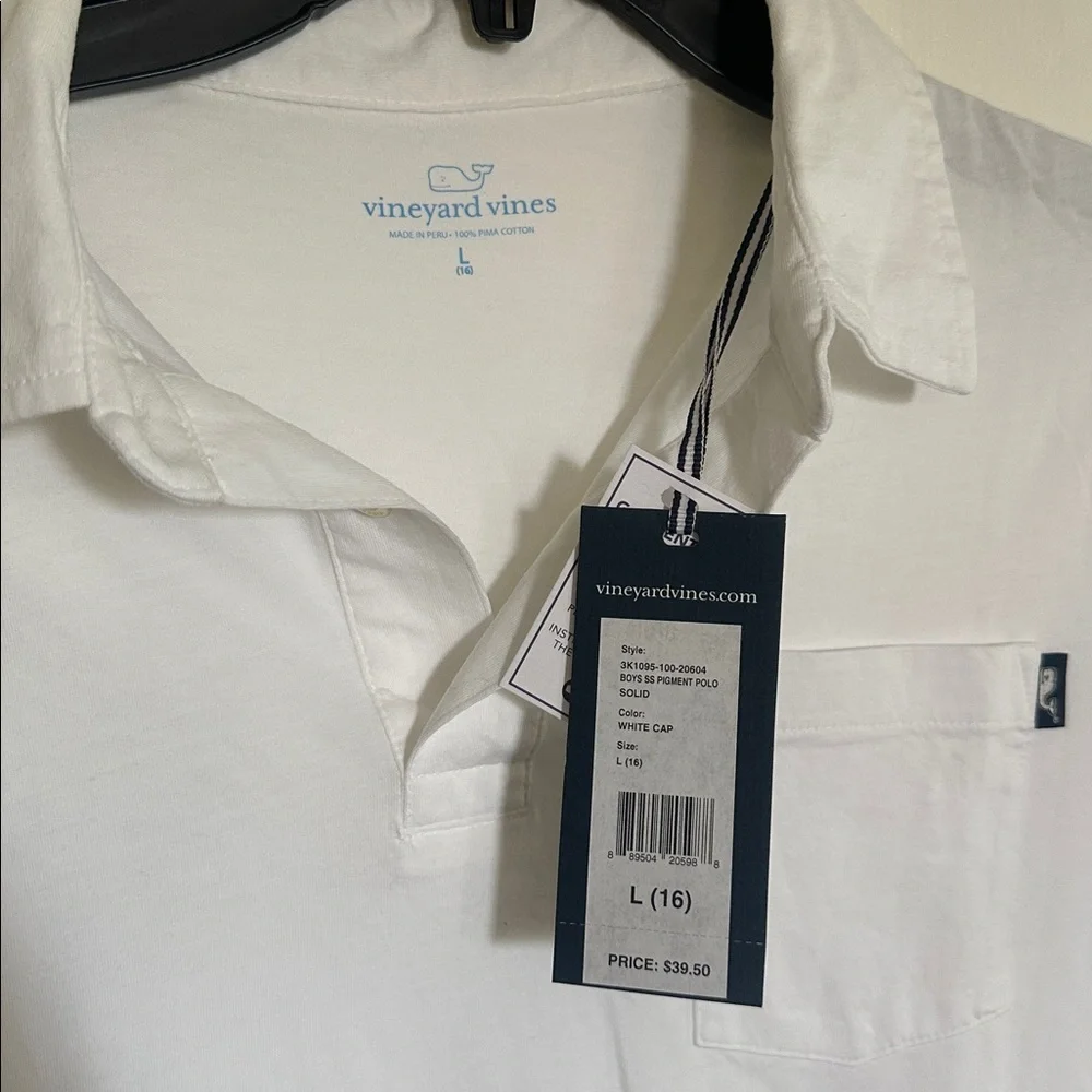 Vineyard Vines White Boys Polo Shirt